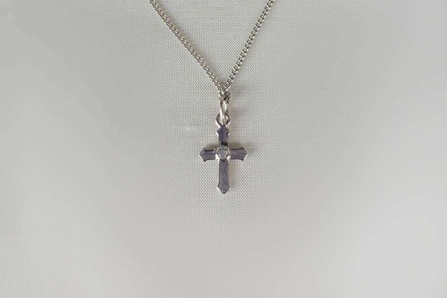 Sterling Silver & Crystal Cross necklace